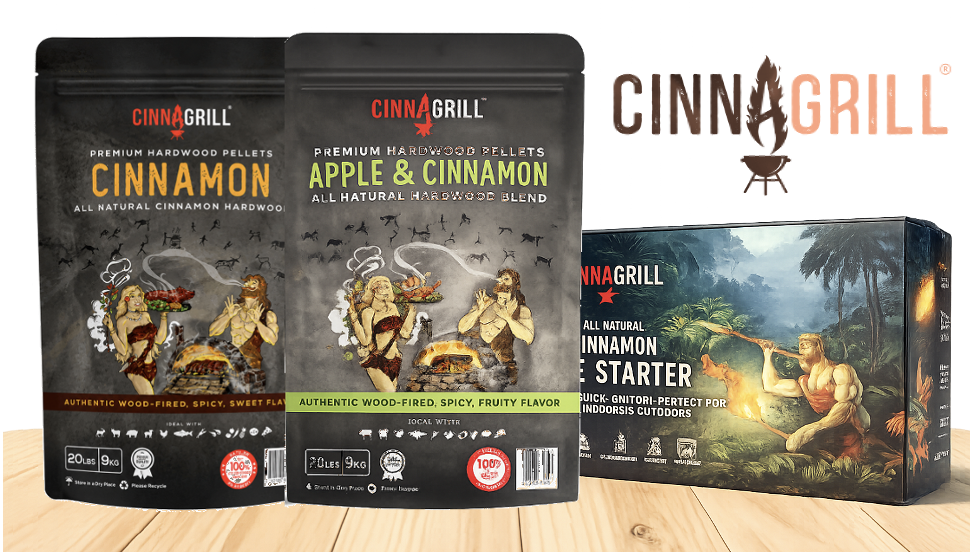 CinnaGrill seasoning and grilling product lineup.