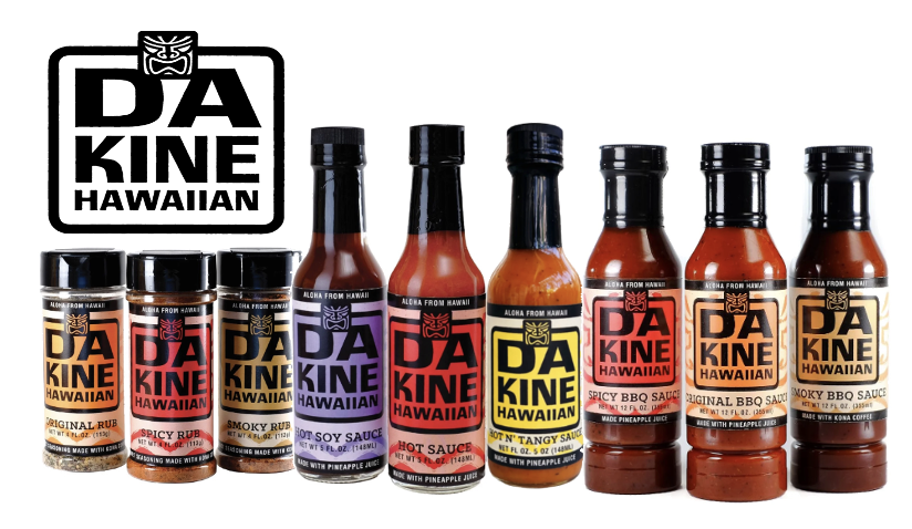 Da Kine Hawaiian sauce bottles.
