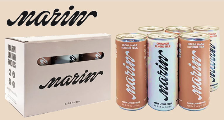 Mariner canned drink and cracker product display.