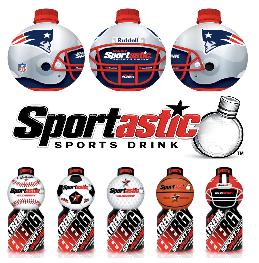 Sportastic sports drink product family.