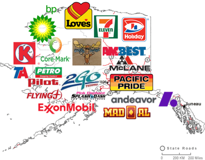 Alaska convenience store brands map