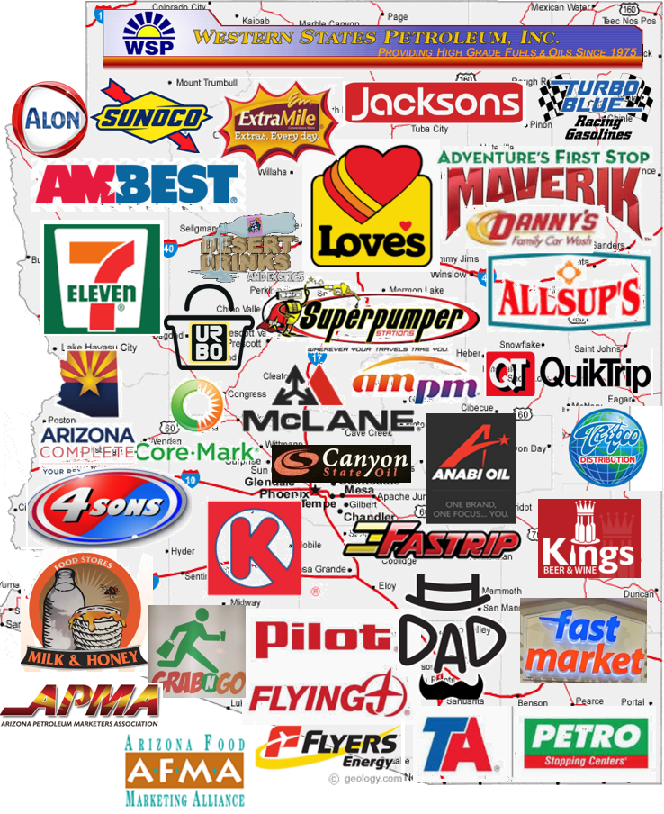 Arizona convenience store brands map