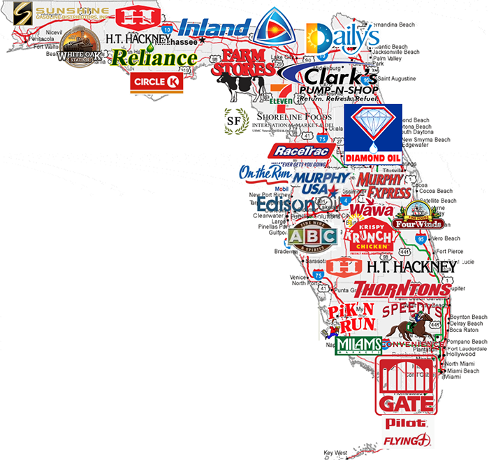 Florida convenience store brands map