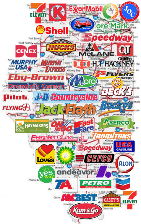 Illinois convenience store brands map