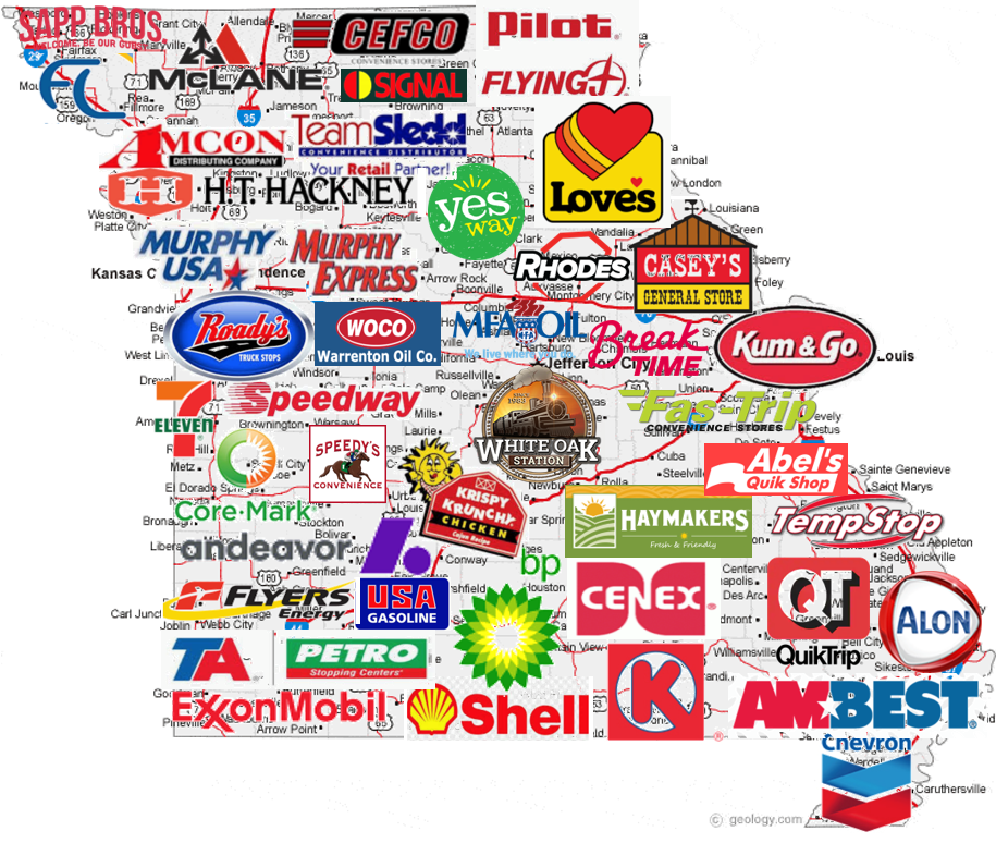 Missouri convenience store brands map