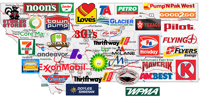 Montana convenience store brands map