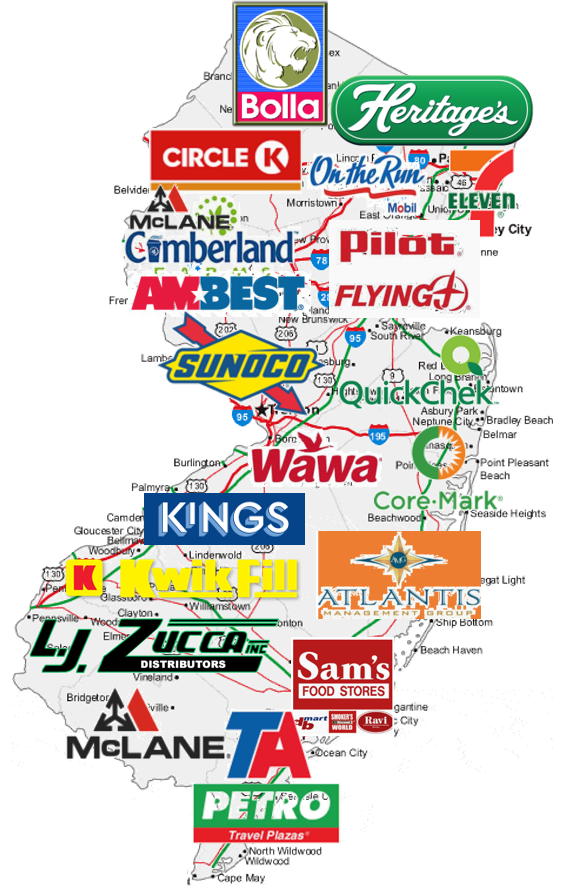 New Jersey convenience store brands map