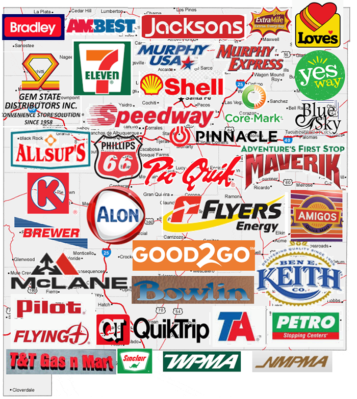 New Mexico convenience store brands map