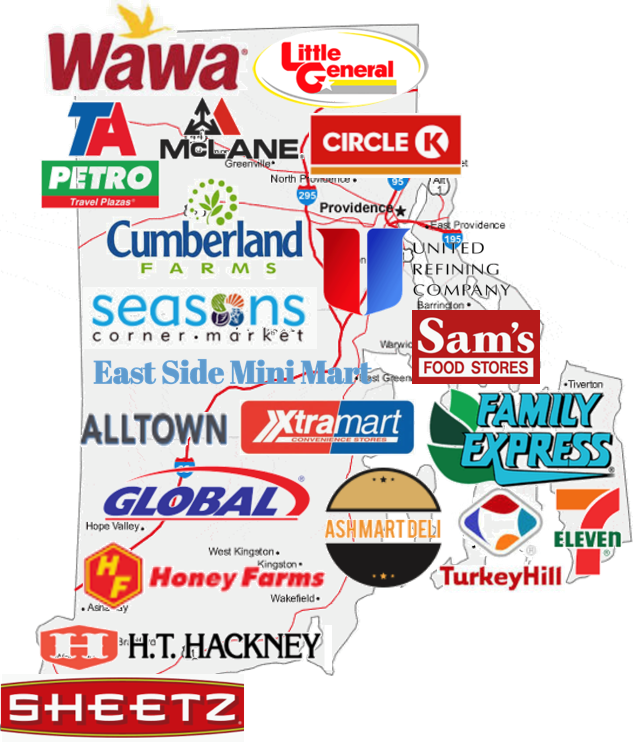 Rhode Island convenience store brands map