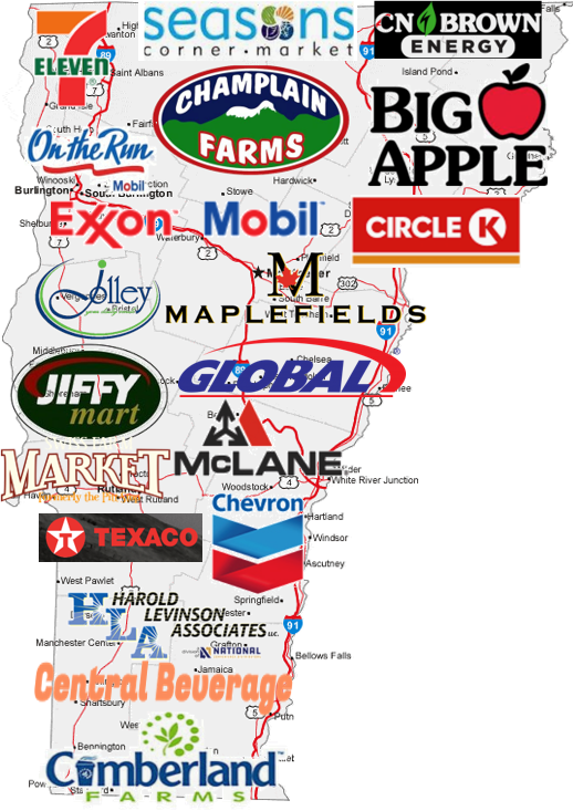 Vermont convenience store brands map