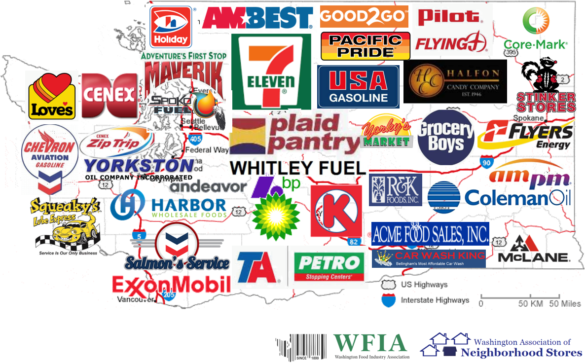 Washington convenience store brands map